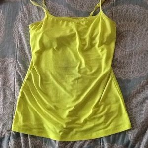 Neon yellow spaghetti strap